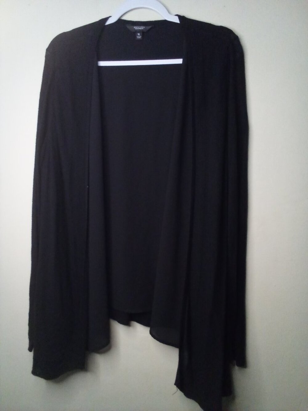 Simply Vera Vera Wang Cardigan Sweater XL Open Front Lightweight Soft Black